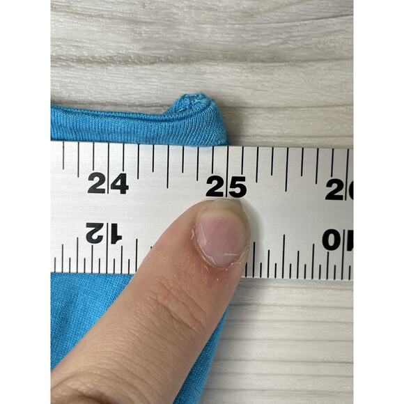 Jessica London Dress Womens 24W Blue Sleeveless Drape Front V Neck A-Line Knit - Picture 4 of 8